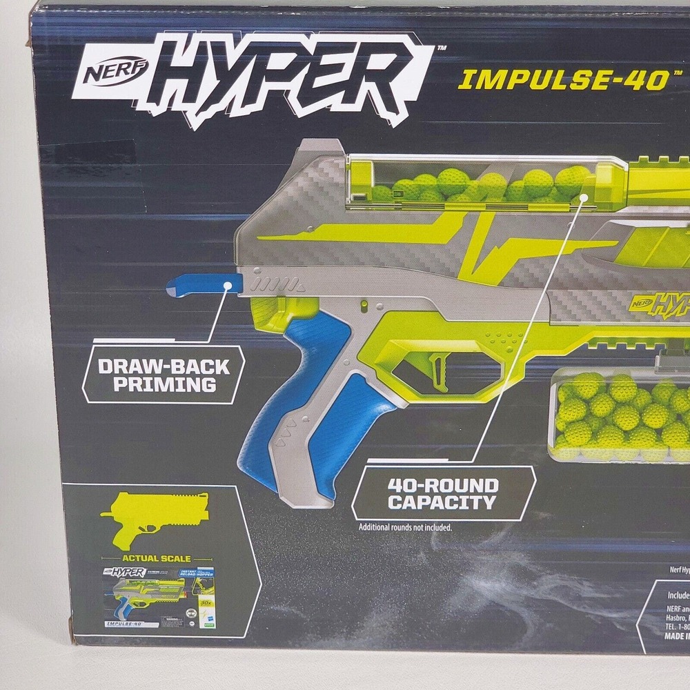 Nerf Hyper Impulse-40 Blaster Spring-Open Hopper Instant Reload 30‎ Rounds NEW - Picture 5 of 8